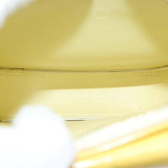 LOUIS VUITTON Monogram Vernis Motto Pouch Lime Yellow - Picture 9 of 15